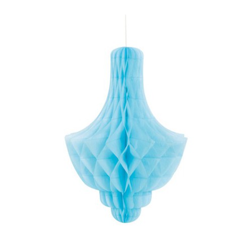 Wabenpapier Kronleuchter Himmelblau