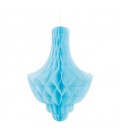 Wabenpapier Kronleuchter Himmelblau