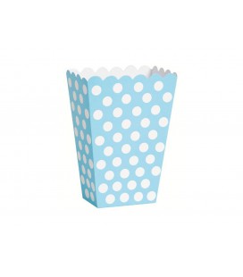 8 Royal Blue Polka Dots Treat Boxes