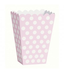 8 Magenta Polka Dots Treat Boxes