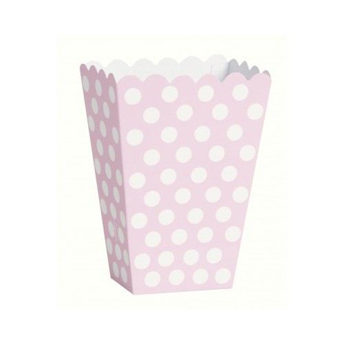 8 Magenta Polka Dots Treat Boxes