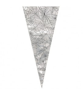 20 Spider Web Cone Cello Bags