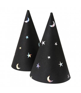 8 Mini Stars & Moons Party Hats