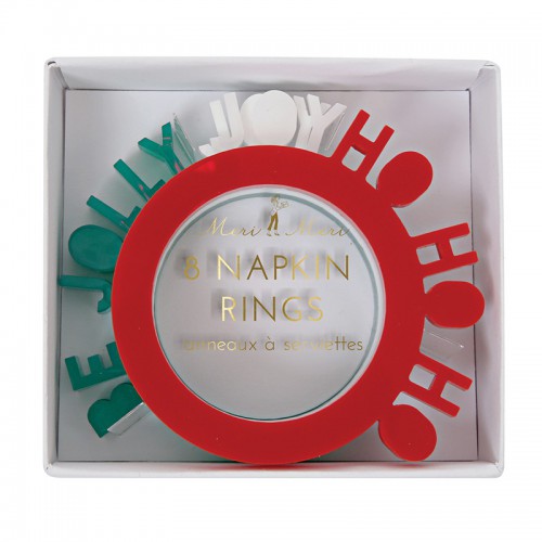 8 Be Jolly Napkin Rings