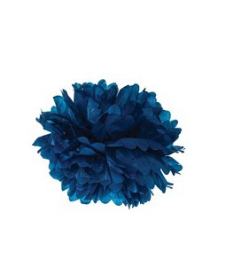 Moyen Pompon Bleu Cobalt