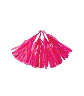4 Tassels Fuchsia