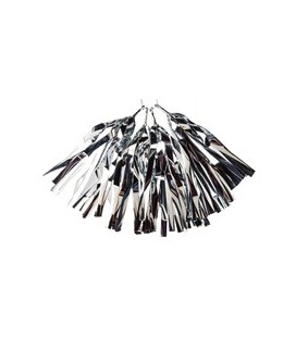 4 Metallic Silver Tassels