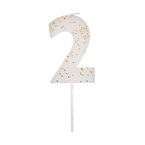 Number 1 White Candle