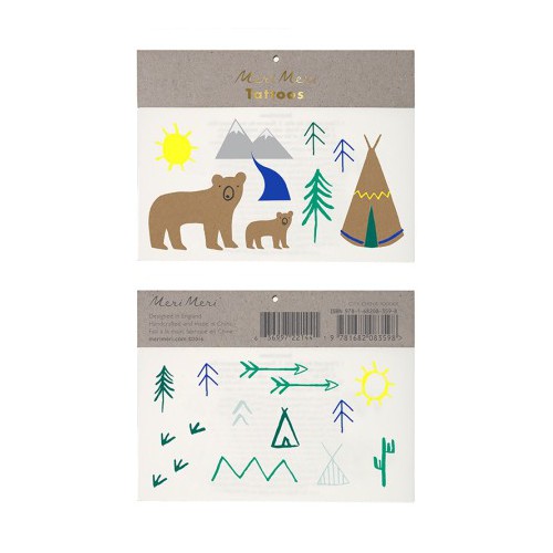 2 Teepee Party Temporary Tattoos