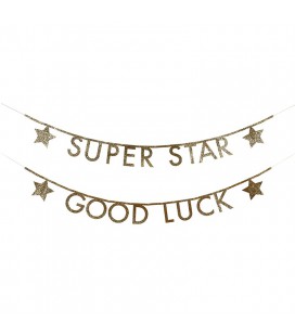 Gold Glitter Letter Garland Kit