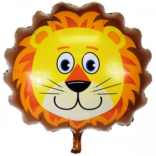 Lion Head Mylar Balloon