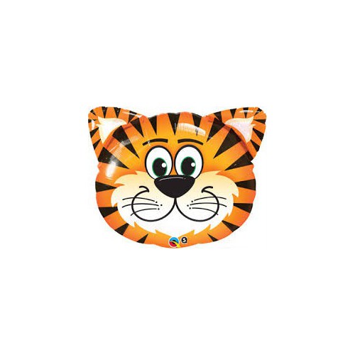 Tiger Head Mylar Balloon