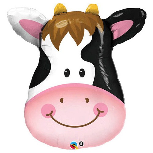 Cow Head Mylar Balloon