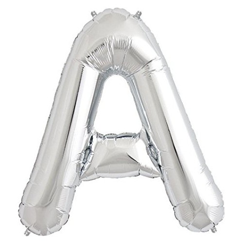 Silver A Mylar Balloon