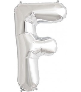 Silver F Mylar Balloon