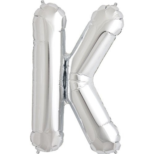 Silver K Mylar Balloon