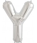 Silver Y Mylar Balloon