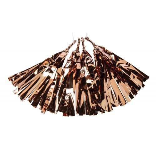 4 Copper Foil Tassels