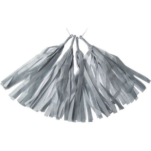 4 Grey Tassels