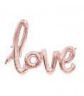 Roségoldener Love-Folienluftballon