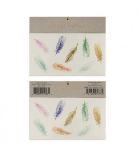 2 Feathers Temporary Tattoos