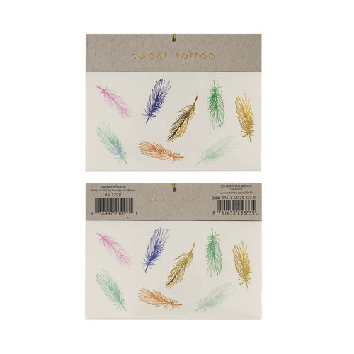 2 Feathers Temporary Tattoos