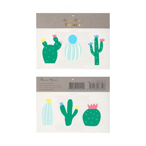 2 Cactus Temporary Tattoos