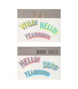 Hello Yeah Temporary Tattoos
