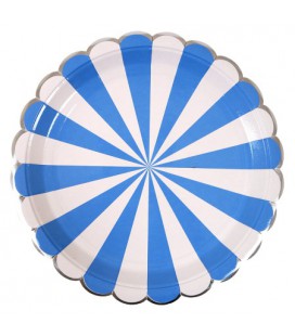 8 Blue Meri Meri Big Plates