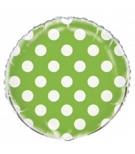 Ballon Mylar Lime à Pois