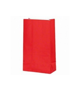 12 Red Paper Party Bags