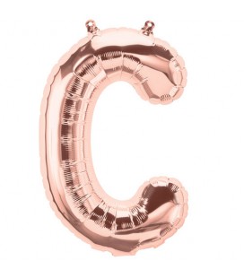 Rose Gold C Mylar Balloon