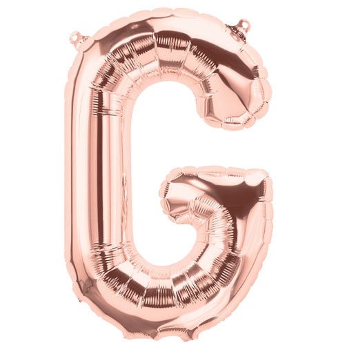 Rose Gold G Mylar Balloon
