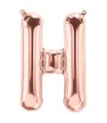 Rose Gold H Mylar Balloon