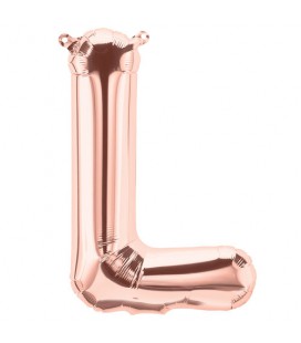 Rose Gold L Mylar Balloon