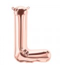 Rose Gold L Mylar Balloon