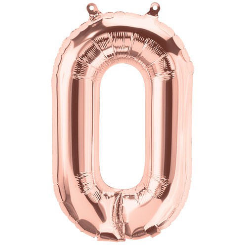 Rose Gold Folienluftballon "O"