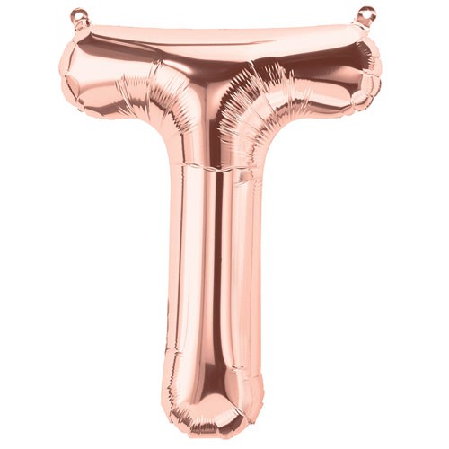 Rose Gold T Mylar Balloon