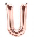 Rose Gold Folienluftballon "U"