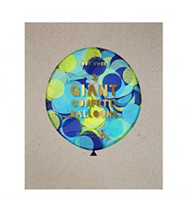 3 Blue Giant Confetti Balloons