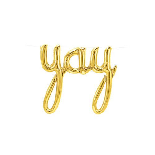 Ballon Mylar Doré YAY