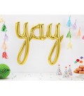 Ballon Mylar Doré YAY