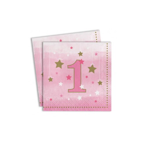 Serviettes Little Star Rose