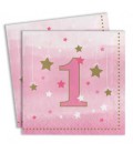 Serviettes Little Star Rose