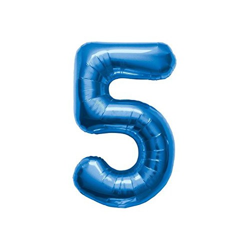 Blau Mylarfilm Luftballon Nummer 5