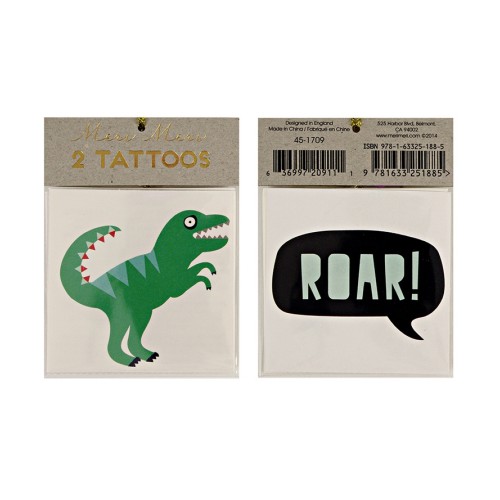 2 Tatouages Roar Dino