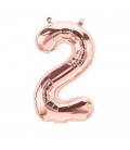 Rose Gold Mylar Balloon Number 2
