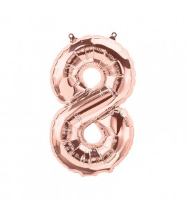 Ballon Mylar Rose Gold Chiffre 8