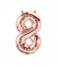 Ballon Mylar Rose Gold Chiffre 8