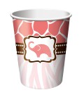 Becher Baby Shower Safari Rosa